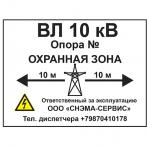 Табличка для опознавательных столбов 210х280 мм ПВХ 2 мм двухсторонняя